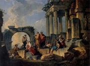 Ruins with Scene of the Apostle Paul Preaching Panini, Giovanni Paolo